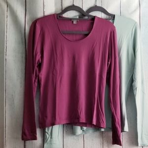 Ann Taylor LOT OF 2 Silk blend shirts